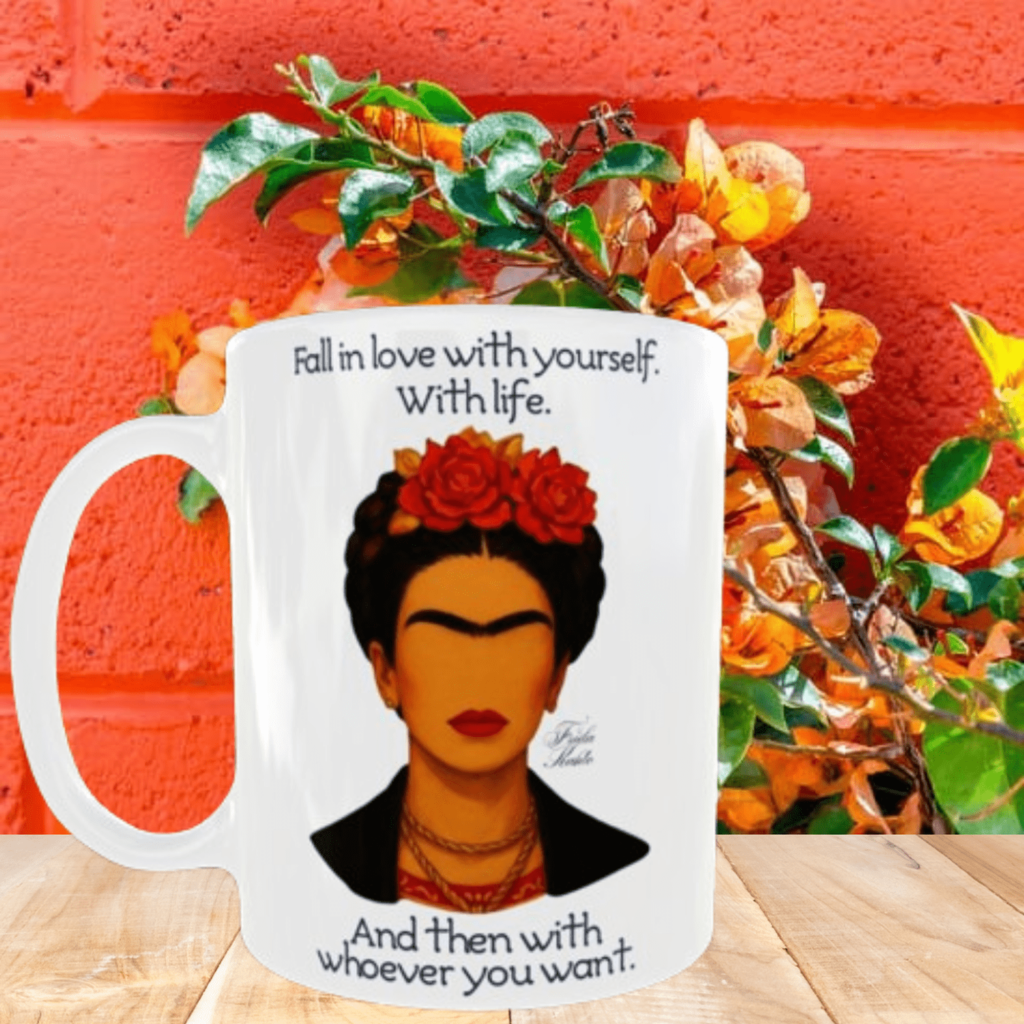 Κεραμική λευκή κούπα 325ml- Frida Kahlo Quote
