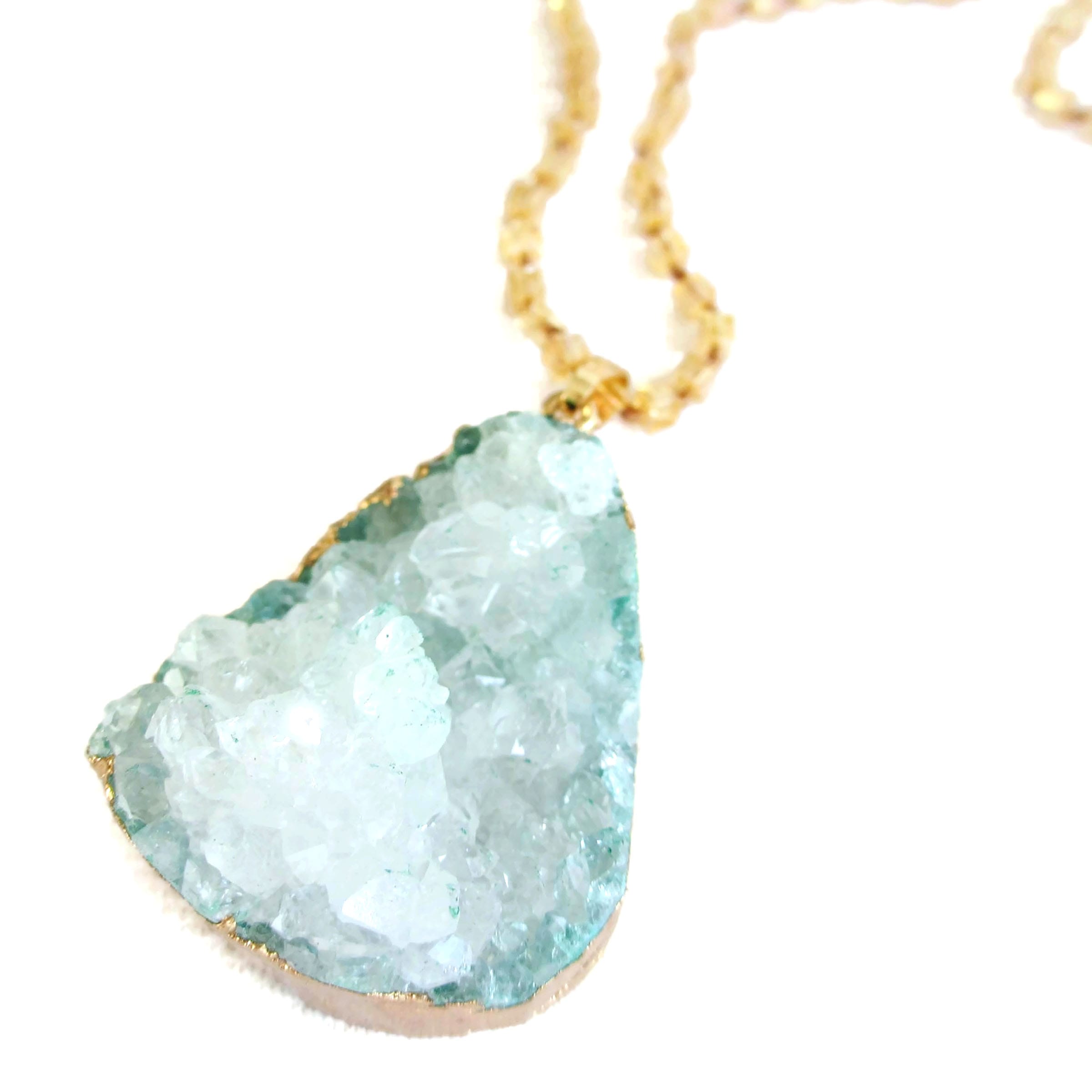 Kολιέ με Αχάτη “Green Mint Agate Rosary”