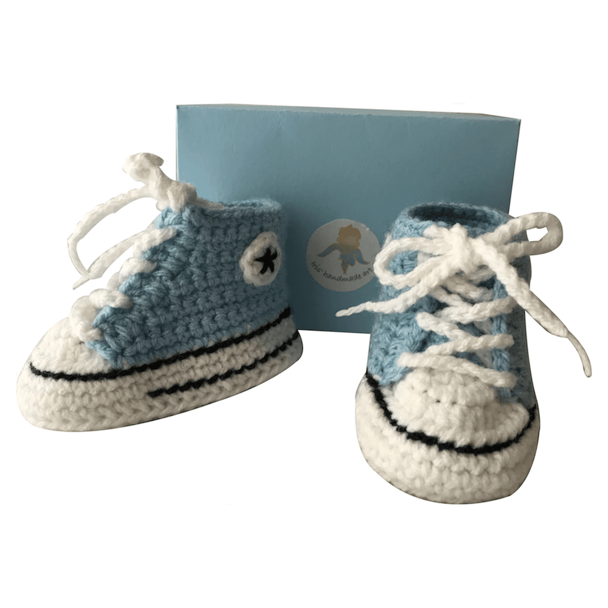 παπουτσάκια μωρού AS open, high, baby blue