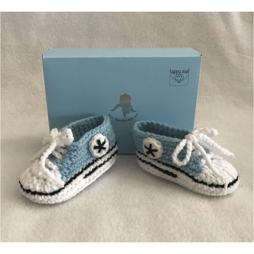 Πλεκτά παπουτσάκια AS low, baby blue