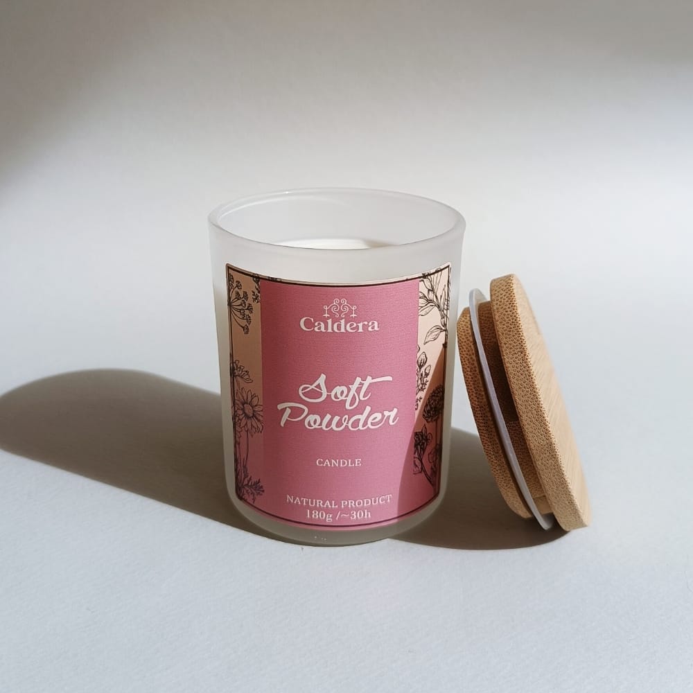 Χειροποίητο Αρωματικό Κερί Σόγιας 180g(Soft Powder)
