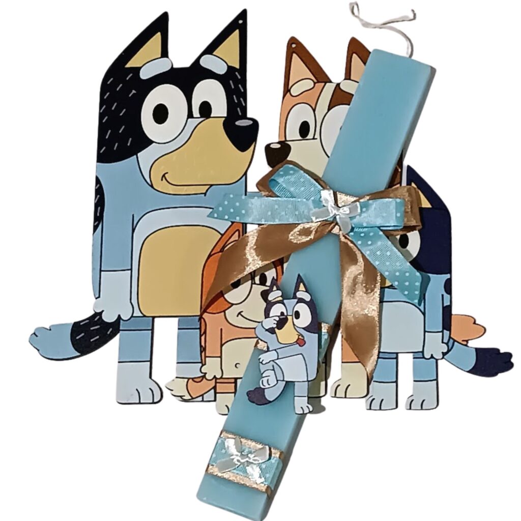 Πασχαλινή λαμπάδα Bluey με πλάτη