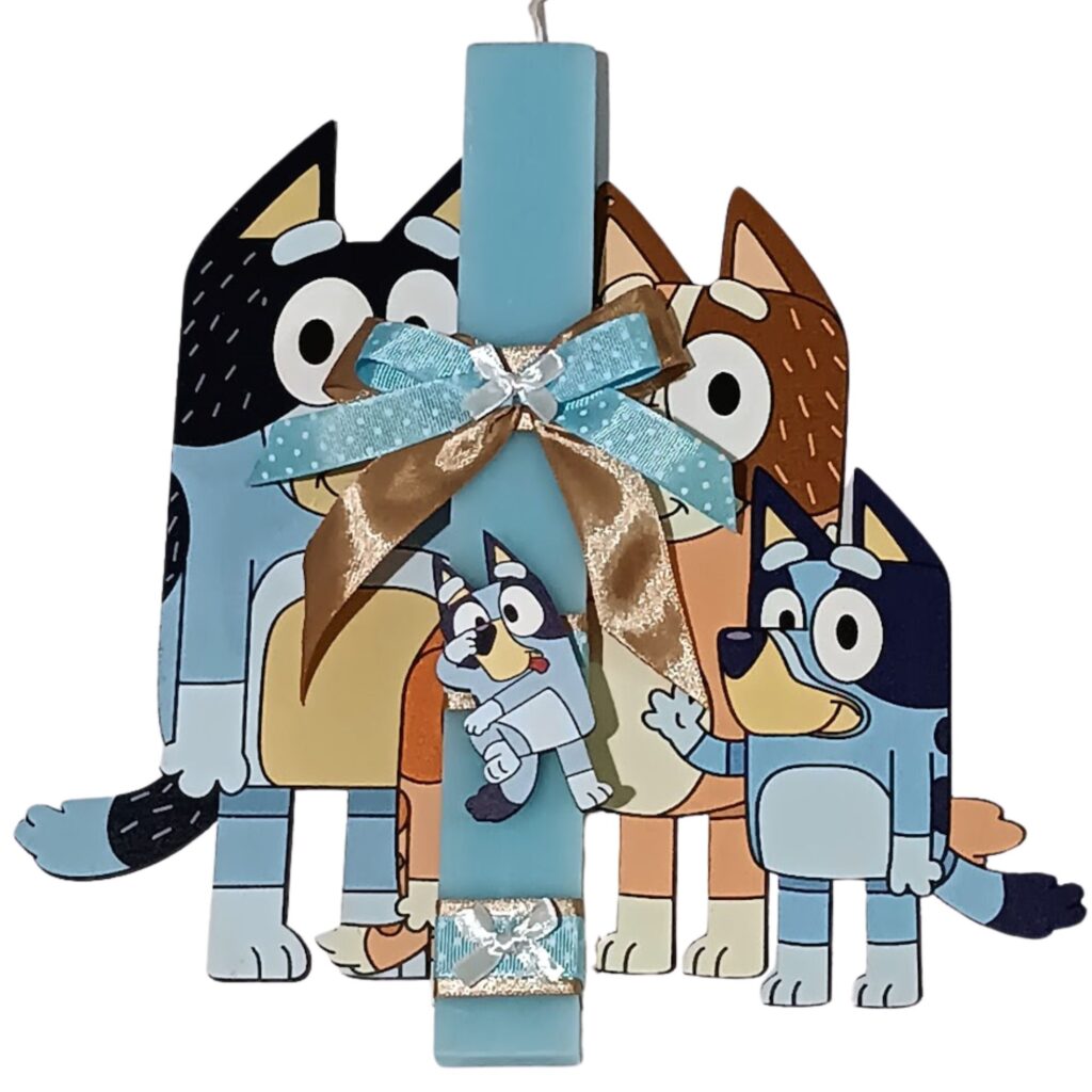 Πασχαλινή λαμπάδα Bluey με πλάτη