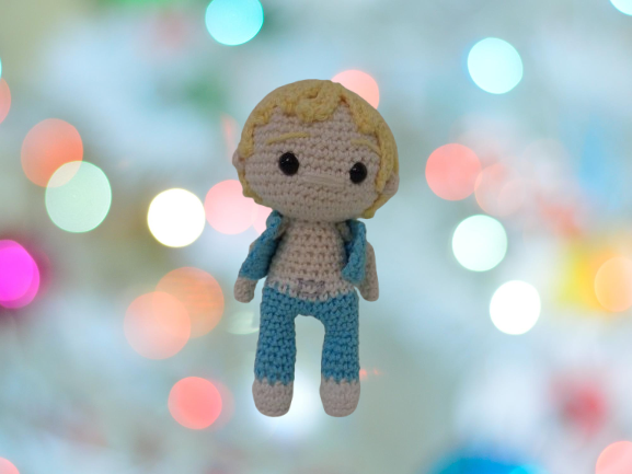 Ken πλεκτό κουκλάκι amigurumi
