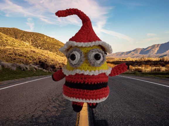Minions Άγιος Βασίλης πλεκτό χειροποίητο amigurumi