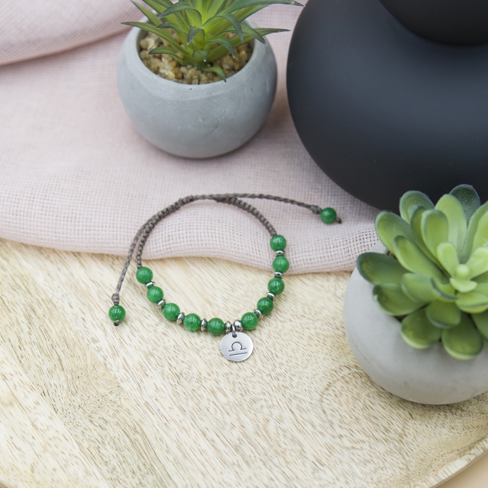Βραχιόλι για το ζώδιο Ζυγός με Νεφρίτη (Jade)