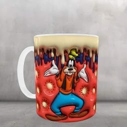 Κεραμική λευκή κούπα 11oz - Goofy 3d