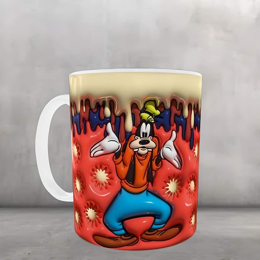 Κεραμική λευκή κούπα 11oz – Goofy 3d