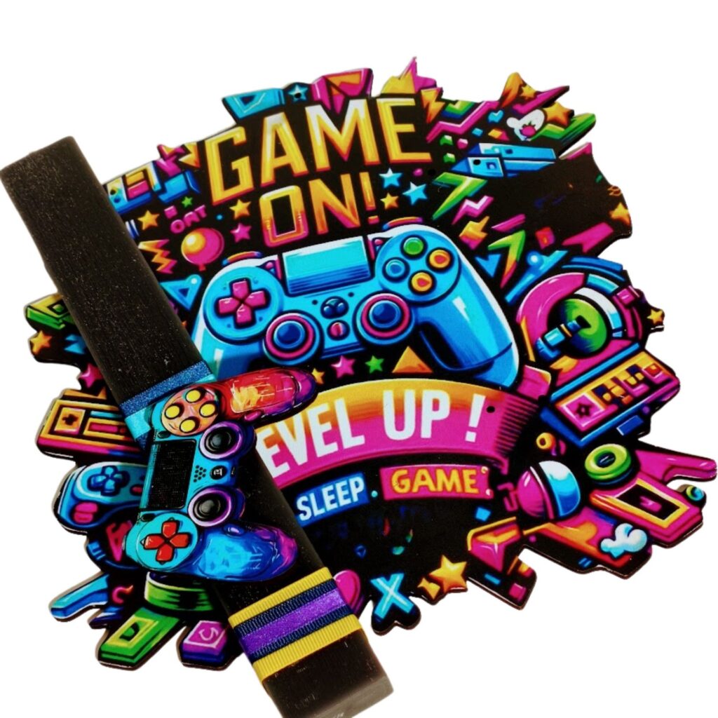 Πασχαλινή λαμπάδα για αγόρι, χειριστήριο game - level up