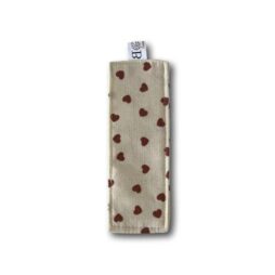 Ecru red hearts bookmark