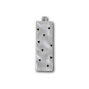 White-black hearts bookmark