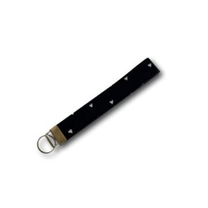 Black white hearts keychain