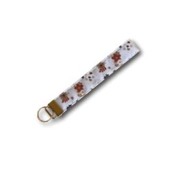 White floral keychain