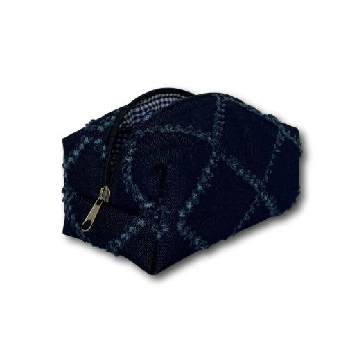 Jean geometrical mini makeup bag
