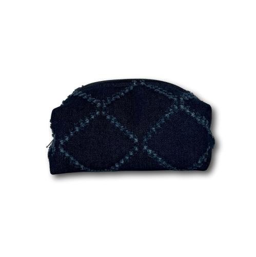 Jean geometrical mini makeup bag
