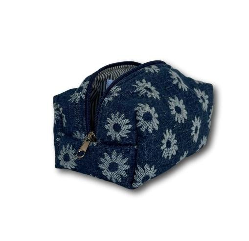 Jean flowers mini makeup bag