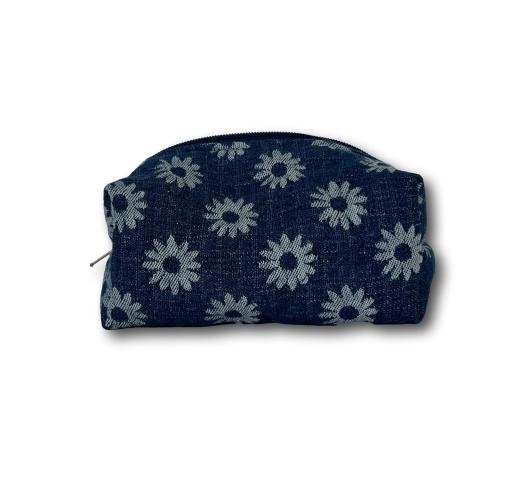 Jean flowers mini makeup bag
