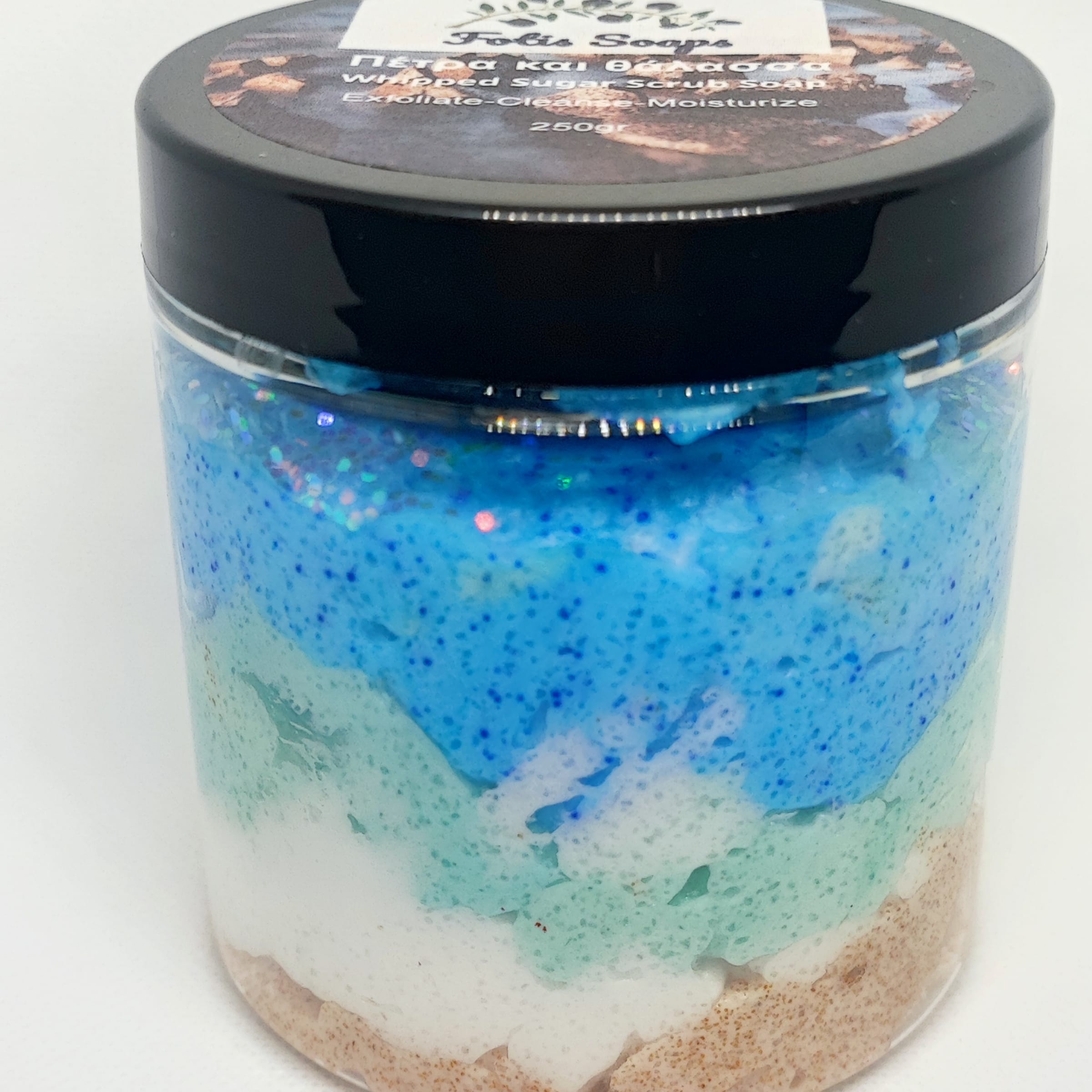 Whipped Foaming Sugar Body Scrub Πέτρα και θάλασσα 250gr