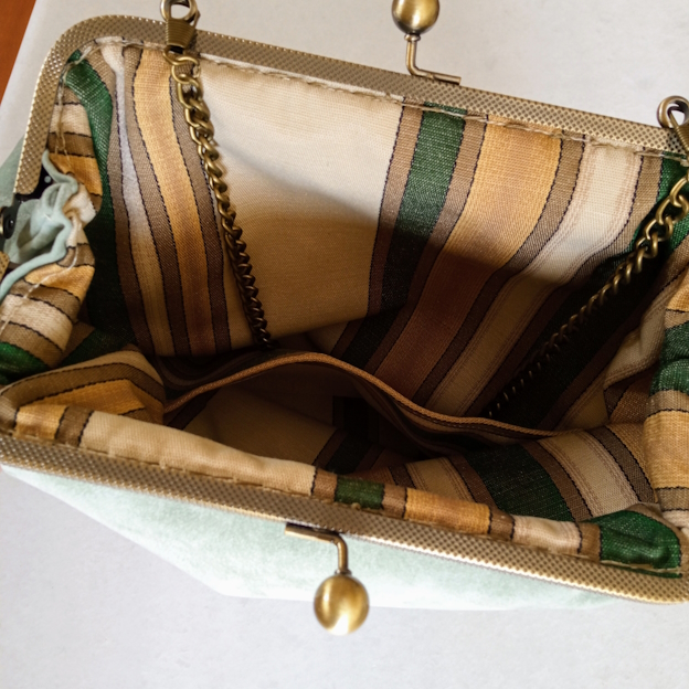 Χειροποίητη τσάντα ώμου ή χειρός clutch σε στυλ vintage