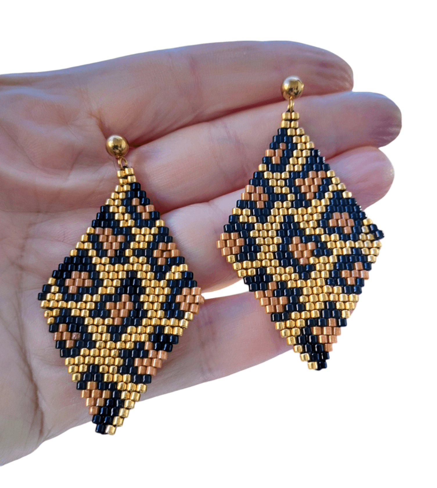 Ατσάλινα σκουλαρίκια leopard