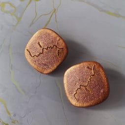 Handmade σκουλαρίκια "LOVERS" ροζ χρυσό