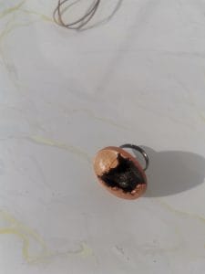 Handmade δαχτυλίδι “Cracked” μαύρο, καφέ, ροζ χρυσό