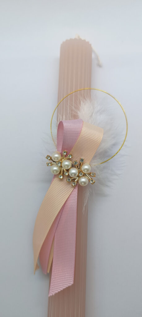 Πασχαλινή λαμπάδα με κρύσταλλα