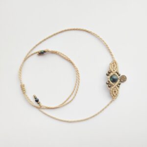 Κολιέ τσόκερ boho μακραμέ με χάντρες