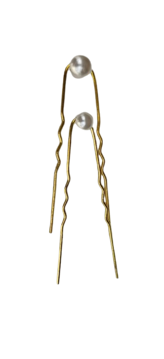 Elegant Pearl Hairpins – Χρυσές Φουρκέτες με Πέρλα