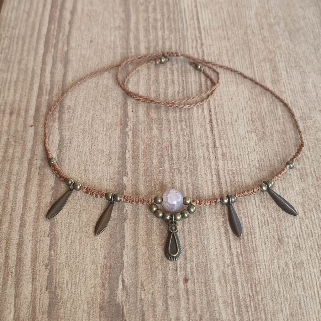 Κολιέ τσόκερ boho μακραμέ