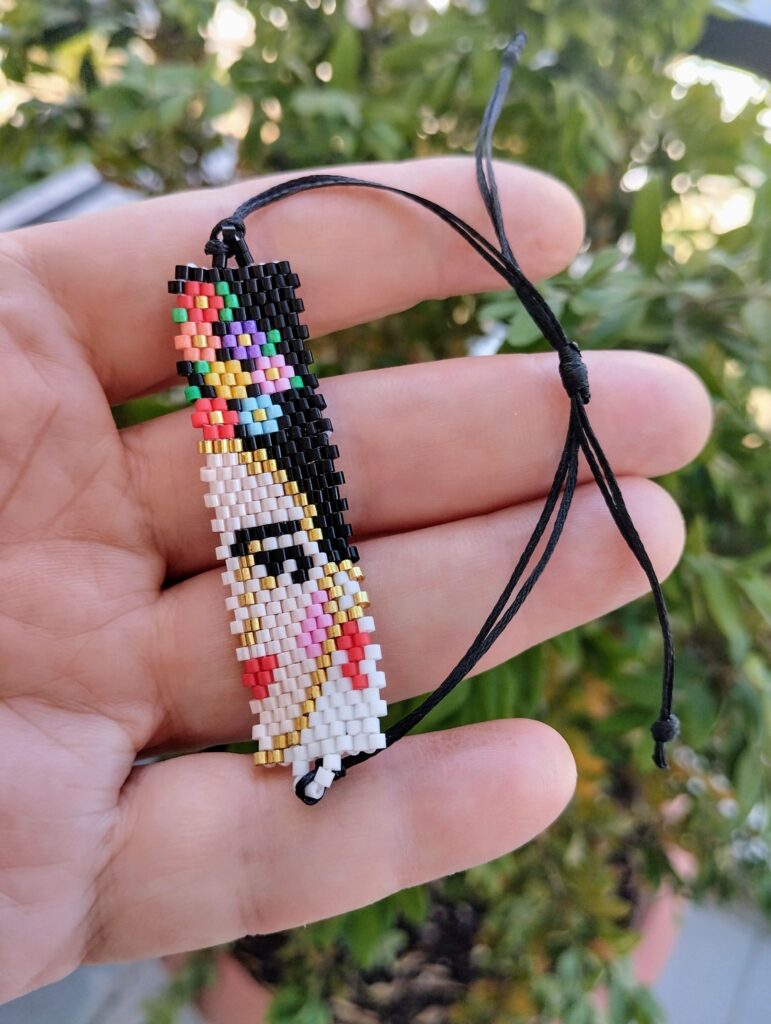 Βραχιόλι χεριού Frida Kahlo miyuki, macrame.