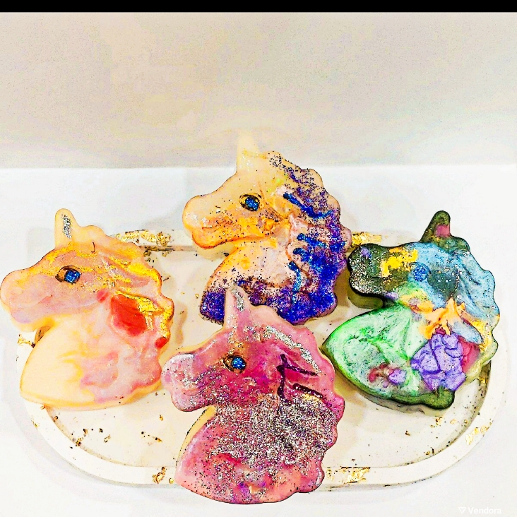 Σαπουνάκι unicorn χειροποίητο γλυκερίνης 80gr