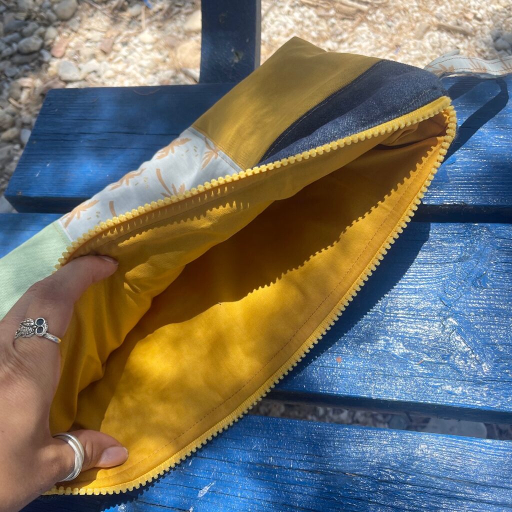 Χειροποίητο clutch & pouch Palmtrees Sunrise