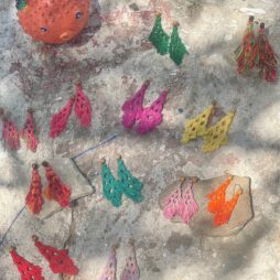Χειροποίητα κρεμαστά σκουλαρίκια Boho Embroidery
