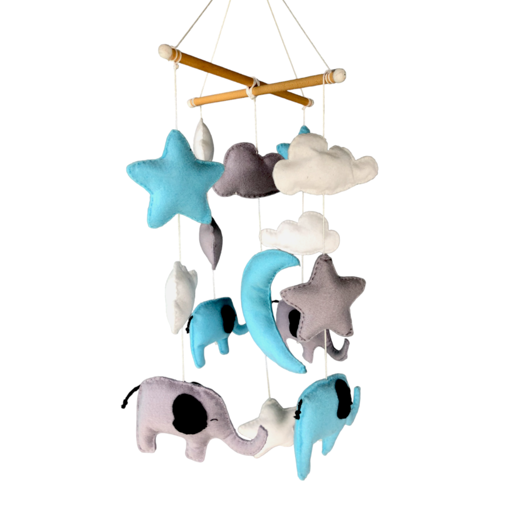 Blue Elephant Sky – Χειροποίητο Mobile