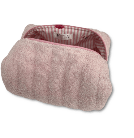 Pink terry beauty bag