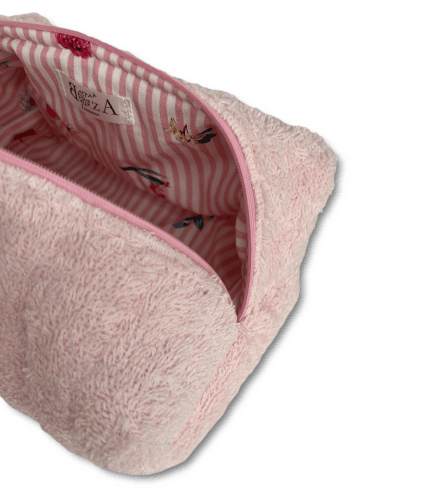 Pink terry beauty bag