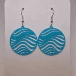 3D Printed Σκουλαρίκια "Blue Waves"