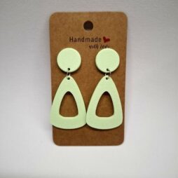 Γεωμετρικά Σκουλαρίκια - Mint Green Drop Dangles