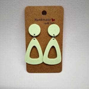 Γεωμετρικά Σκουλαρίκια – Mint Green Drop Dangles