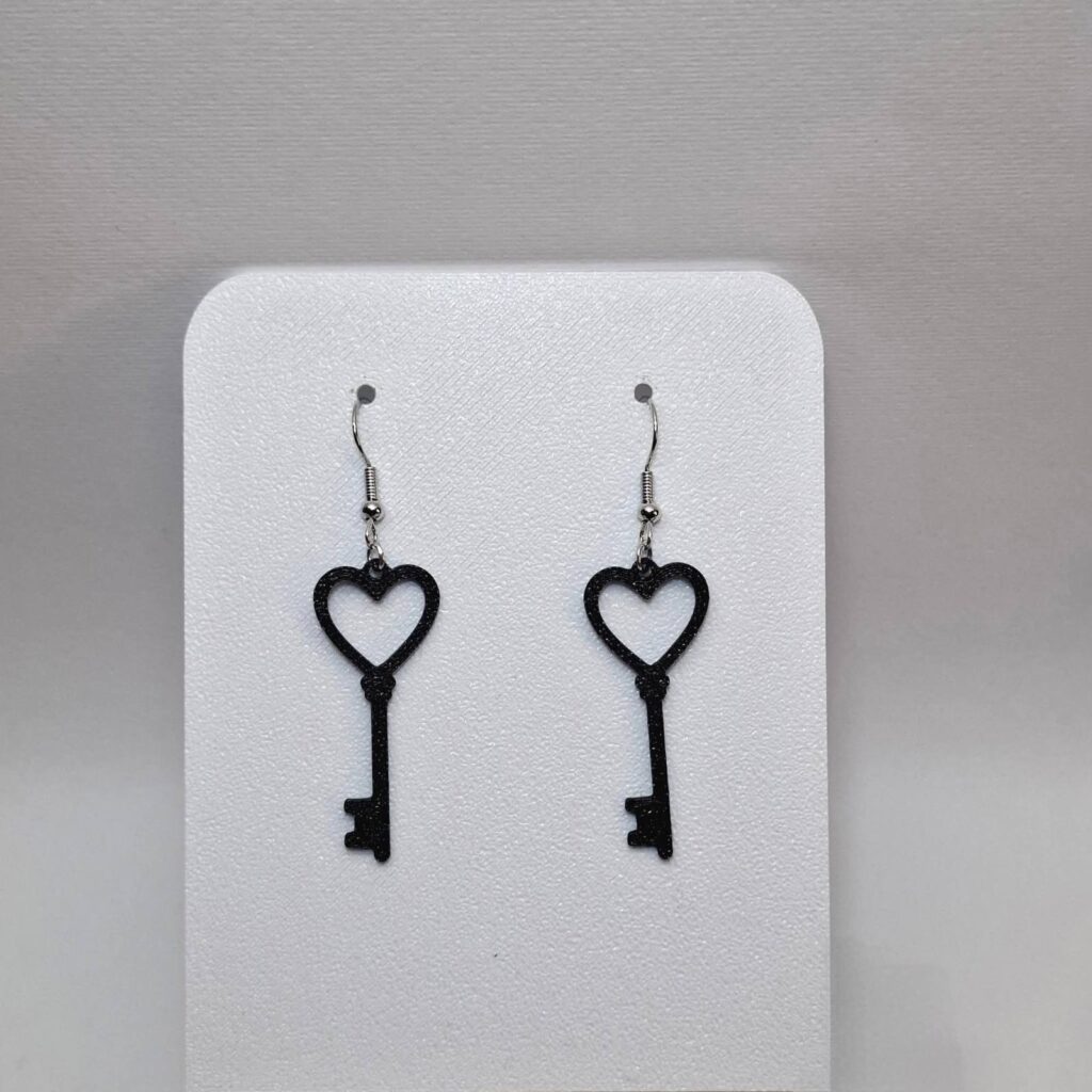 Μαύρα Σκουλαρίκια "The key to your heart"