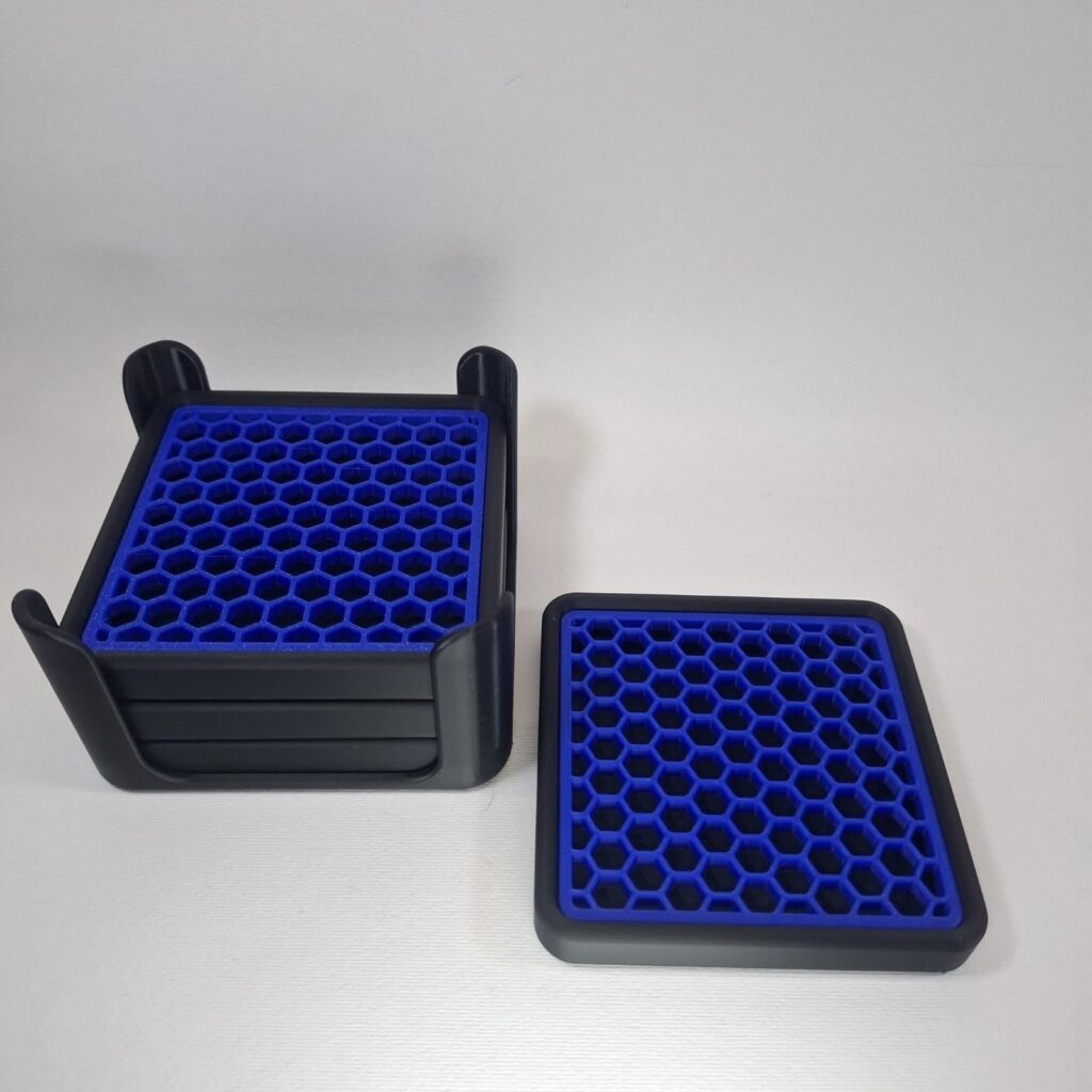 Σετ 4 Διπλά Γεωμετρικά Σουβέρ 3D Printed