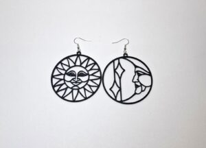 3D Printed Σκουλαρίκια ‘Sun & Moon’