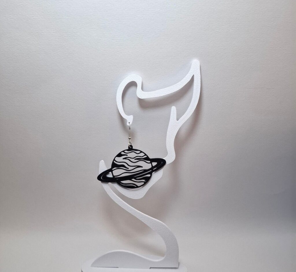 Σκουλαρίκια "Πλανήτης Κρόνος" 3D Printed