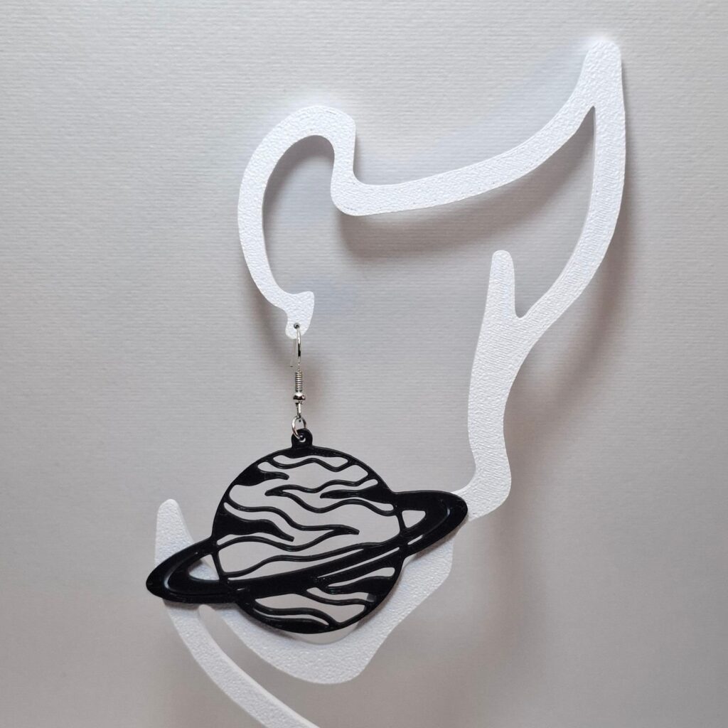 Σκουλαρίκια "Πλανήτης Κρόνος" 3D Printed