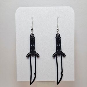 Σκουλαρίκια Dagger Outline – Black Edgy Dangles