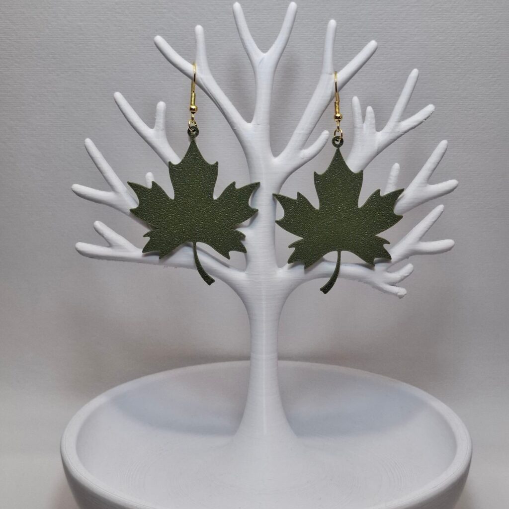 3D Printed Σκουλαρίκια 'Maple Leaf'