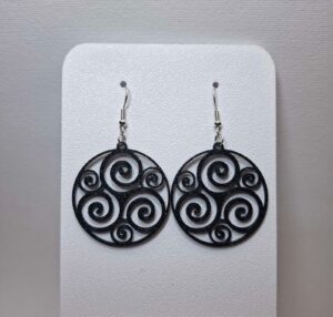 3D Printed Σκουλαρίκια ”Hypnotic Spirals & Minimal Vibes”