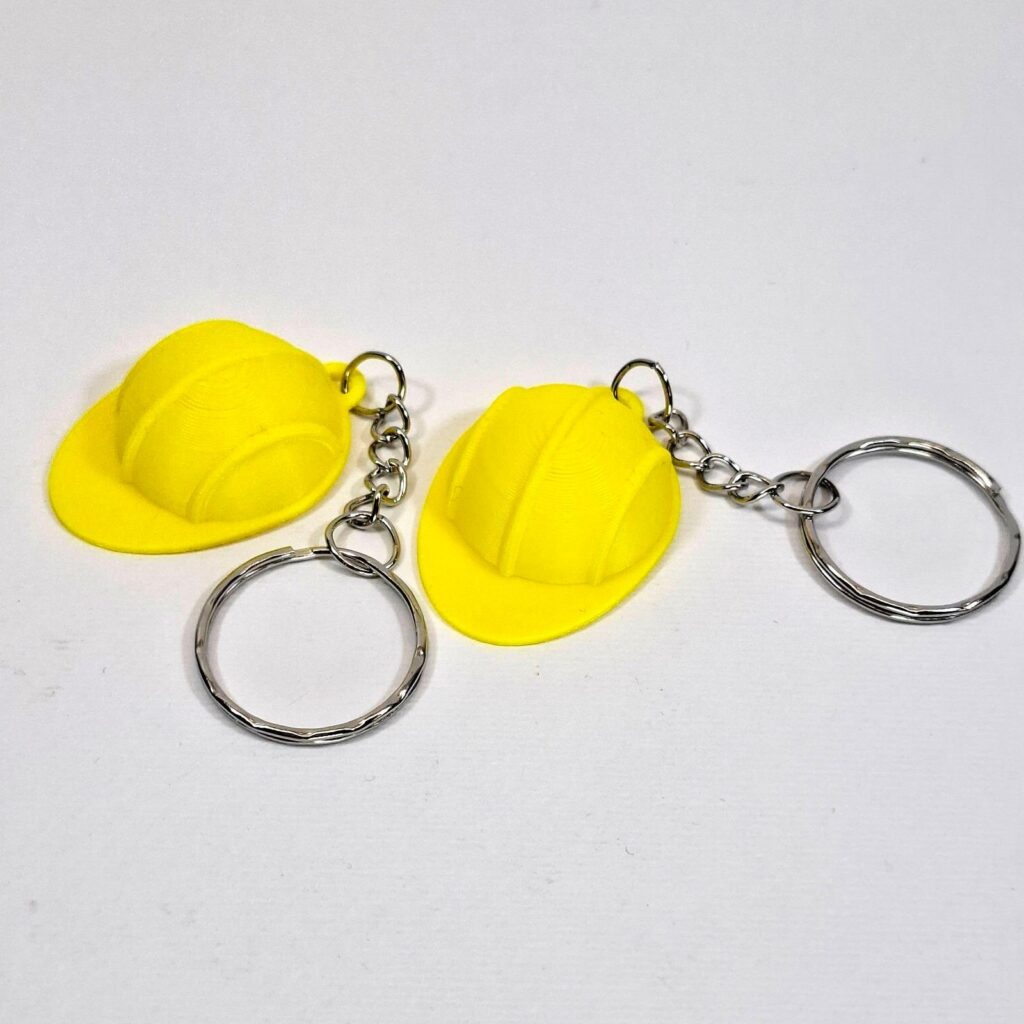 Safety First! 3D Printed Μπρελόκ "Κράνος Εργασίας"