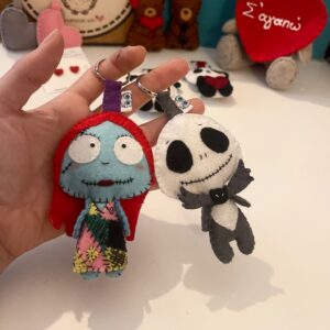 Jack & Sally – Χειροποίητο σετ μπρελόκ